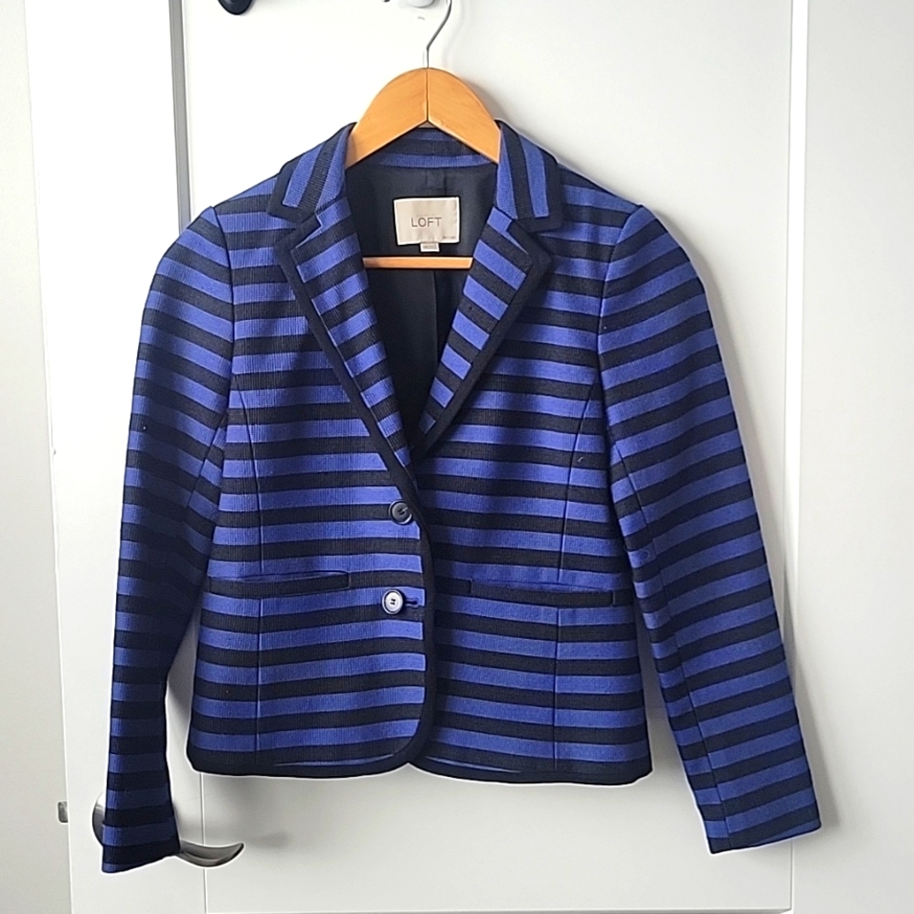 Black ans blue cotton blazer